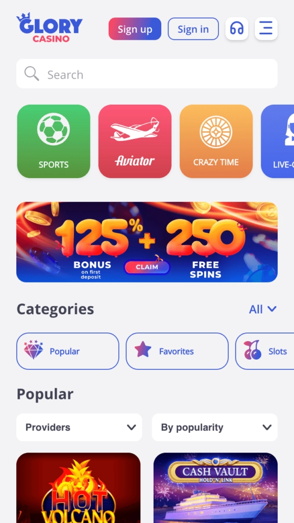 glory casino mobile app